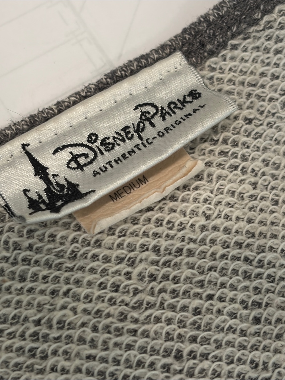 Disney Gray Scoop Neck Mickey Graphic Sweater with Red & Yellow Accents - Picture 3 of 4